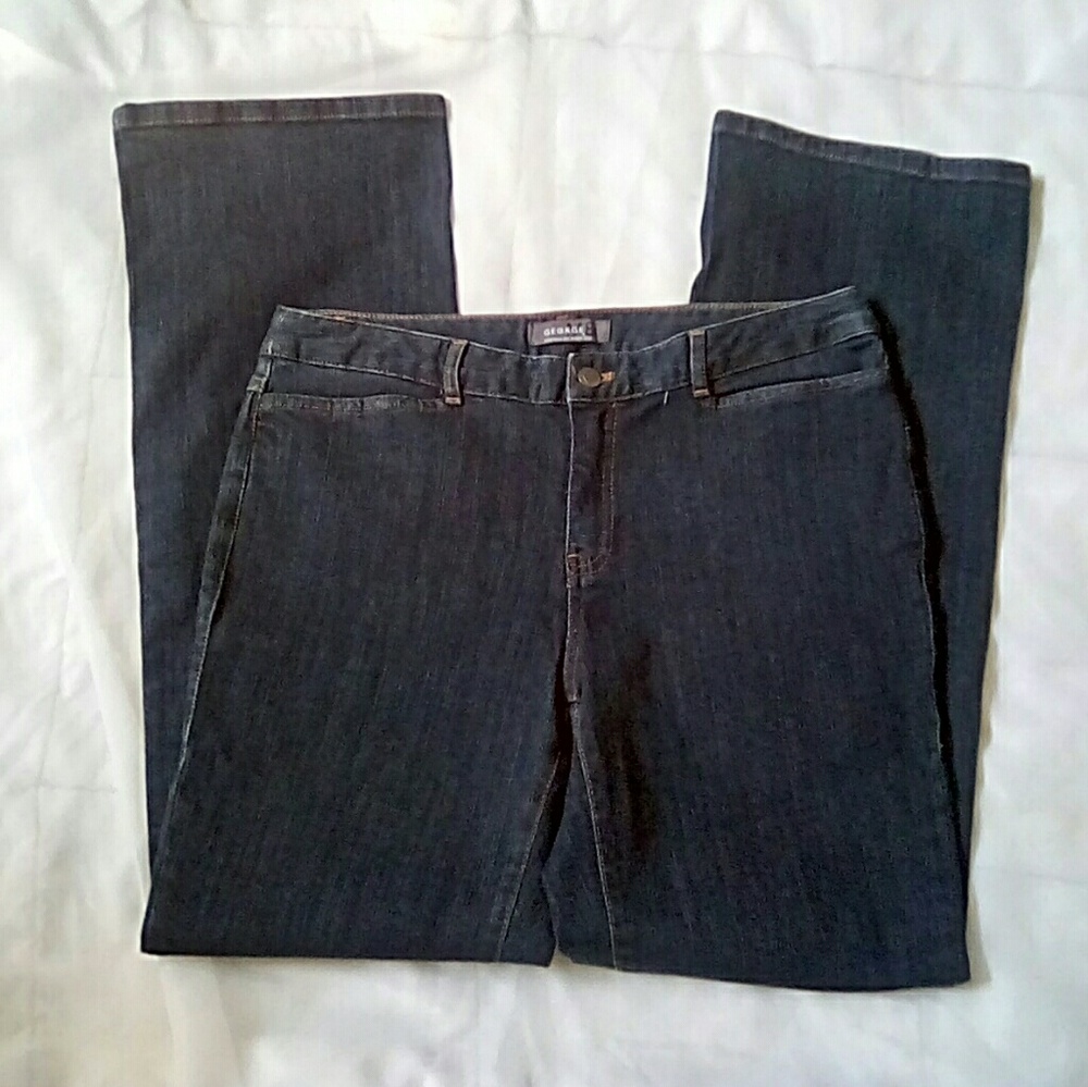 George Ladies Size 10 Stone Denim Wash Jeans